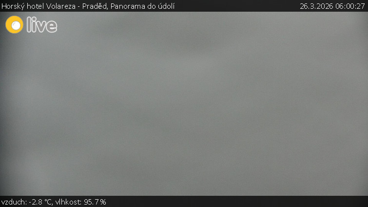 Horský hotel Volareza - Praděd - Panorama do údolí - 26.3.2026 v 06:00