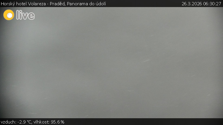 Horský hotel Volareza - Praděd - Panorama do údolí - 26.3.2026 v 06:30