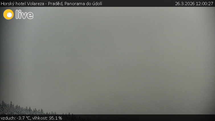 Horský hotel Volareza - Praděd - Panorama do údolí - 26.3.2026 v 12:00