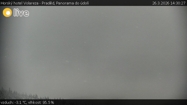 Horský hotel Volareza - Praděd - Panorama do údolí - 26.3.2026 v 14:30