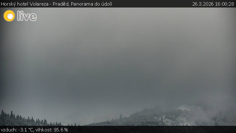 Horský hotel Volareza - Praděd - Panorama do údolí - 26.3.2026 v 16:00