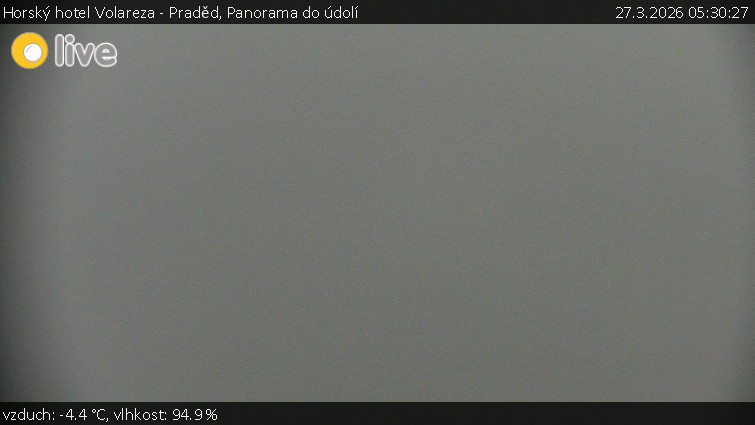 Horský hotel Volareza - Praděd - Panorama do údolí - 27.3.2026 v 05:30