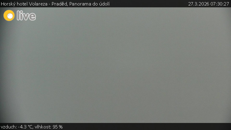 Horský hotel Volareza - Praděd - Panorama do údolí - 27.3.2026 v 07:30