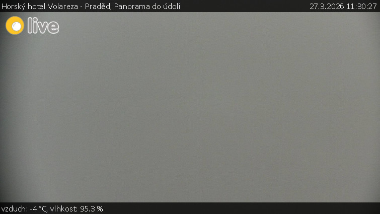 Horský hotel Volareza - Praděd - Panorama do údolí - 27.3.2026 v 11:30