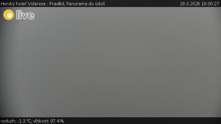 Horský hotel Volareza - Praděd - Panorama do údolí - 28.3.2026 v 18:00