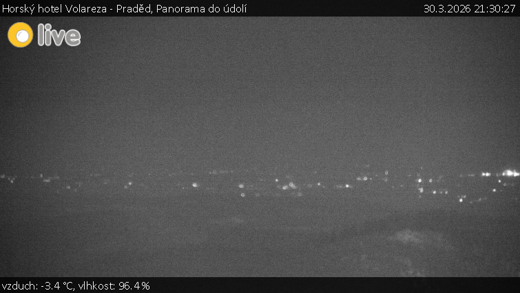 Horský hotel Volareza - Praděd - Panorama do údolí - 30.3.2026 v 21:30
