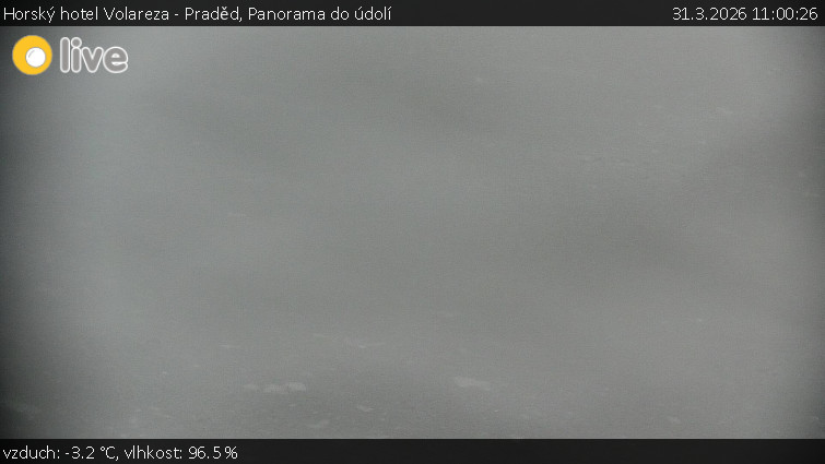 Horský hotel Volareza - Praděd - Panorama do údolí - 31.3.2026 v 11:00