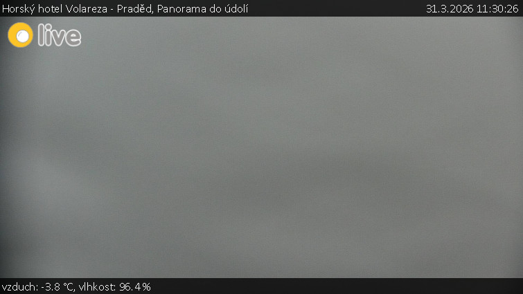 Horský hotel Volareza - Praděd - Panorama do údolí - 31.3.2026 v 11:30