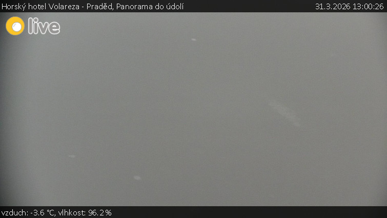 Horský hotel Volareza - Praděd - Panorama do údolí - 31.3.2026 v 13:00