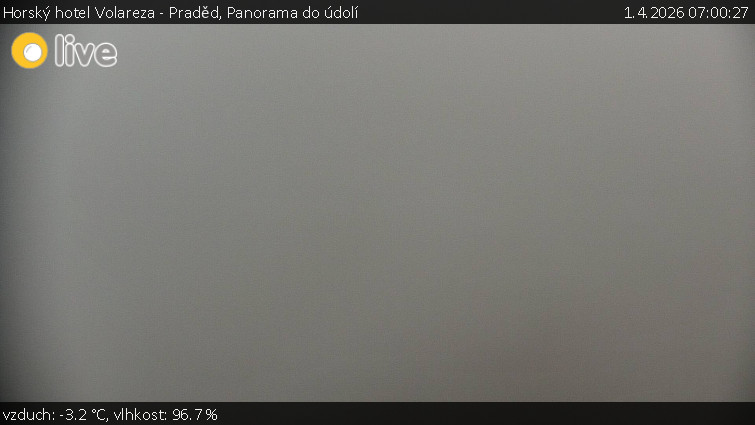 Horský hotel Volareza - Praděd - Panorama do údolí - 1.4.2026 v 07:00