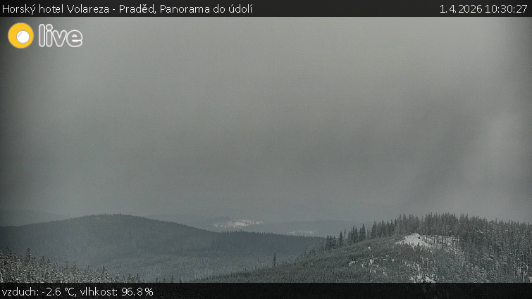 Horský hotel Volareza - Praděd - Panorama do údolí - 1.4.2026 v 10:30