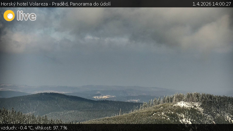 Horský hotel Volareza - Praděd - Panorama do údolí - 1.4.2026 v 14:00