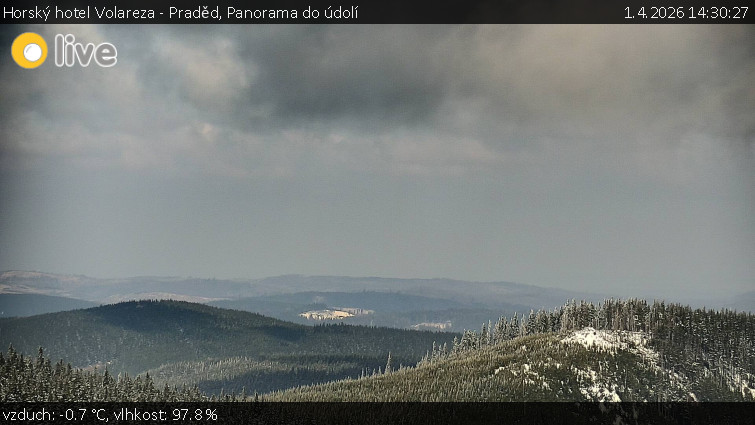Horský hotel Volareza - Praděd - Panorama do údolí - 1.4.2026 v 14:30