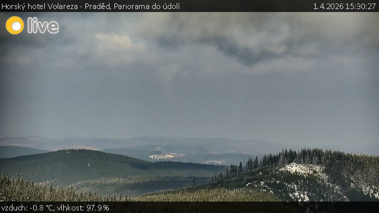 Horský hotel Volareza - Praděd - Panorama do údolí - 1.4.2026 v 15:30