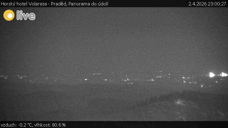 Horský hotel Volareza - Praděd - Panorama do údolí - 2.4.2026 v 23:00