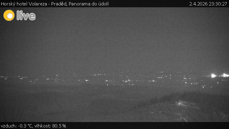 Horský hotel Volareza - Praděd - Panorama do údolí - 2.4.2026 v 23:30