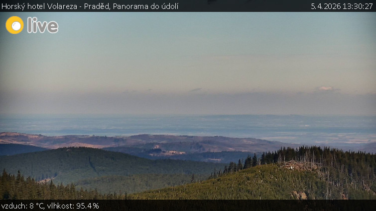 Horský hotel Volareza - Praděd - Panorama do údolí - 5.4.2026 v 13:30