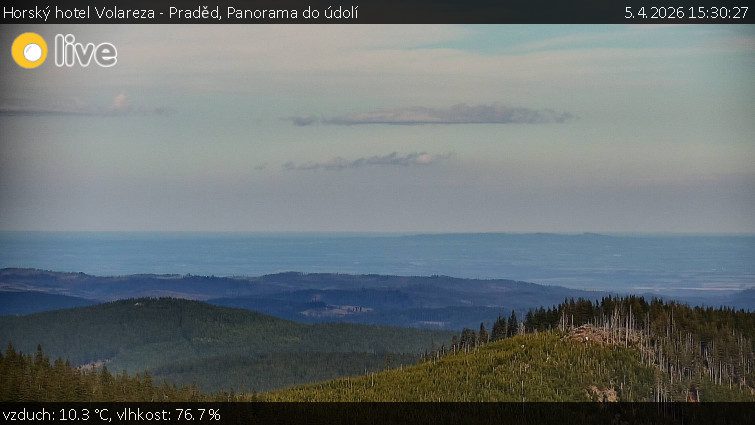 Horský hotel Volareza - Praděd - Panorama do údolí - 5.4.2026 v 15:30