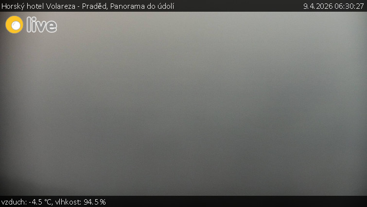 Horský hotel Volareza - Praděd - Panorama do údolí - 9.4.2026 v 06:30