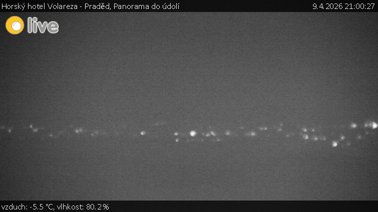 Horský hotel Volareza - Praděd - Panorama do údolí - 9.4.2026 v 21:00