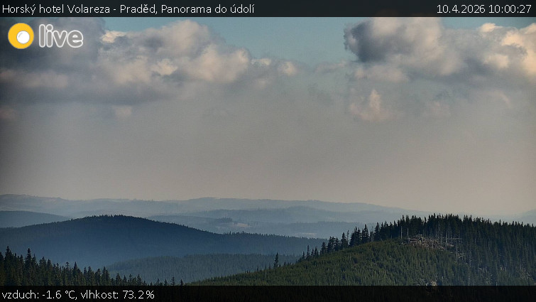 Horský hotel Volareza - Praděd - Panorama do údolí - 10.4.2026 v 10:00