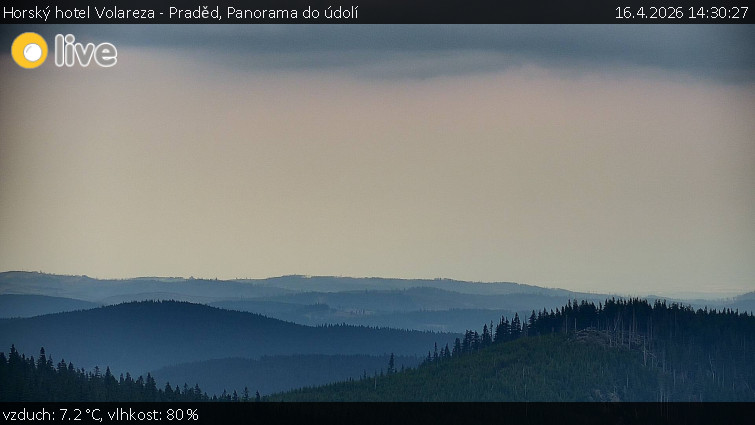 Horský hotel Volareza - Praděd - Panorama do údolí - 16.4.2026 v 14:30