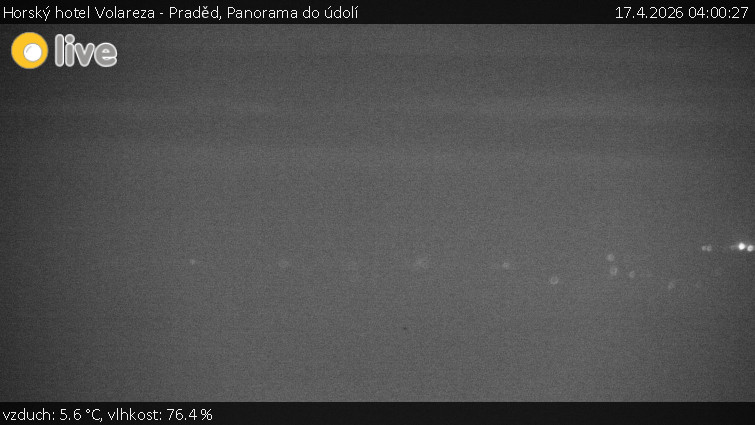 Horský hotel Volareza - Praděd - Panorama do údolí - 17.4.2026 v 04:00