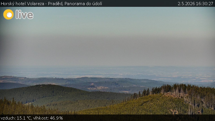 Horský hotel Volareza - Praděd - Panorama do údolí - 2.5.2026 v 16:30
