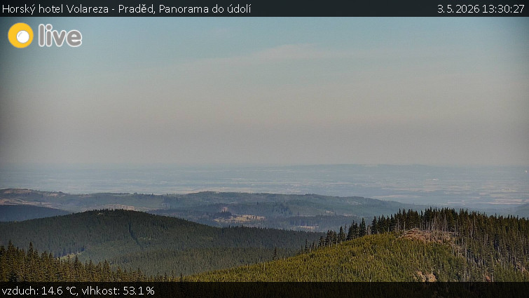 Horský hotel Volareza - Praděd - Panorama do údolí - 3.5.2026 v 13:30