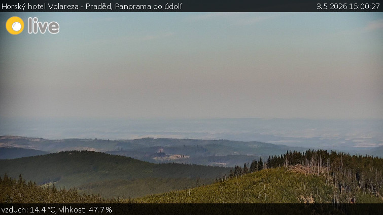 Horský hotel Volareza - Praděd - Panorama do údolí - 3.5.2026 v 15:00