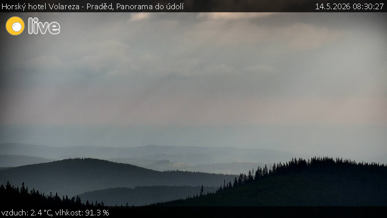 Horský hotel Volareza - Praděd - Panorama do údolí - 14.5.2026 v 08:30