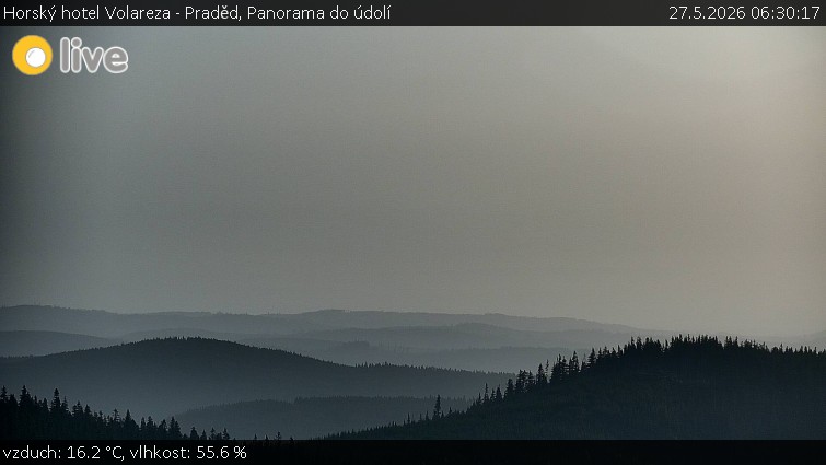 Horský hotel Volareza - Praděd - Panorama do údolí - 27.5.2026 v 06:30