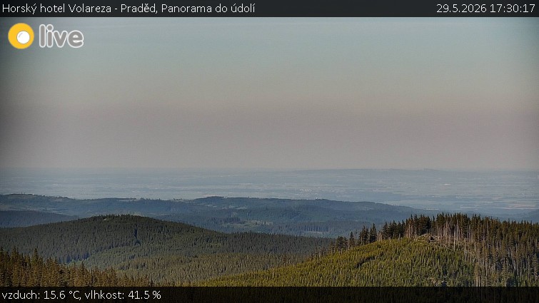 Horský hotel Volareza - Praděd - Panorama do údolí - 29.5.2026 v 17:30