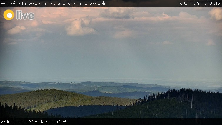 Horský hotel Volareza - Praděd - Panorama do údolí - 30.5.2026 v 17:00