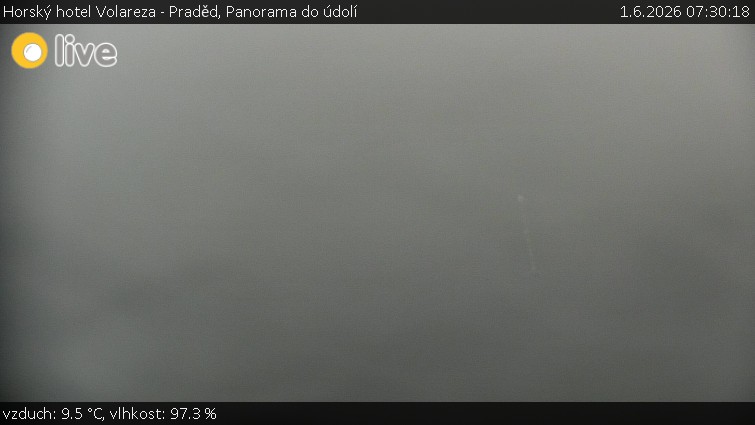 Horský hotel Volareza - Praděd - Panorama do údolí - 1.6.2026 v 07:30
