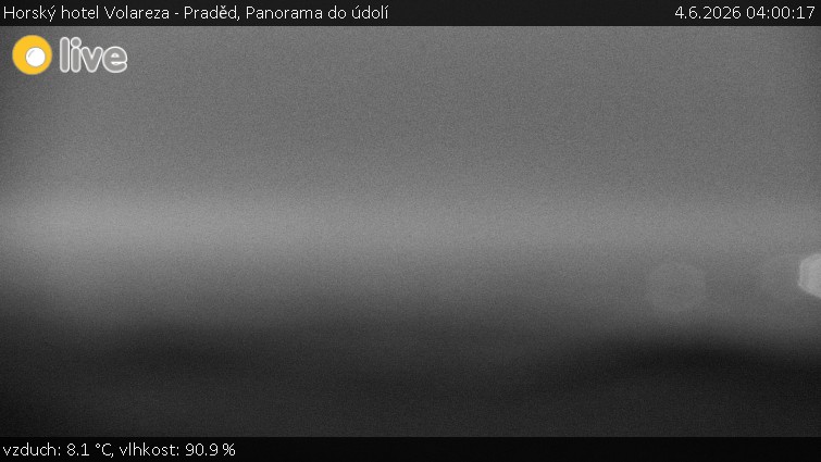 Horský hotel Volareza - Praděd - Panorama do údolí - 4.6.2026 v 04:00