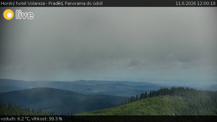 Horský hotel Volareza - Praděd - Panorama do údolí - 11.6.2026 v 12:00