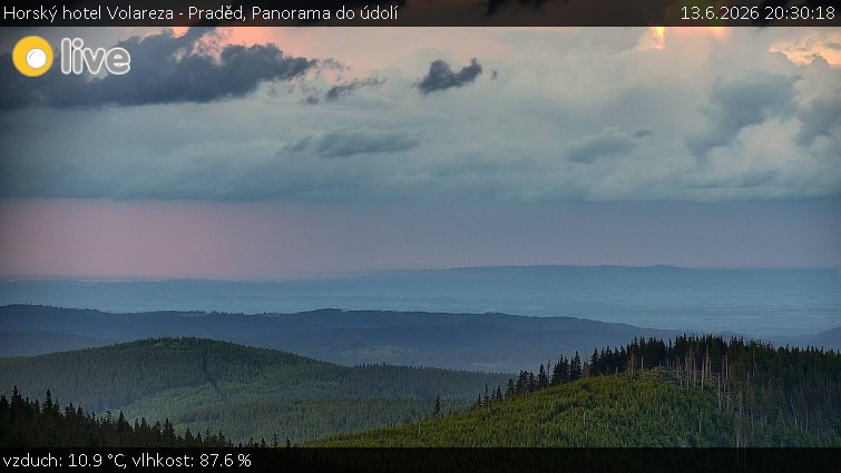 Horský hotel Volareza - Praděd - Panorama do údolí - 13.6.2026 v 20:30