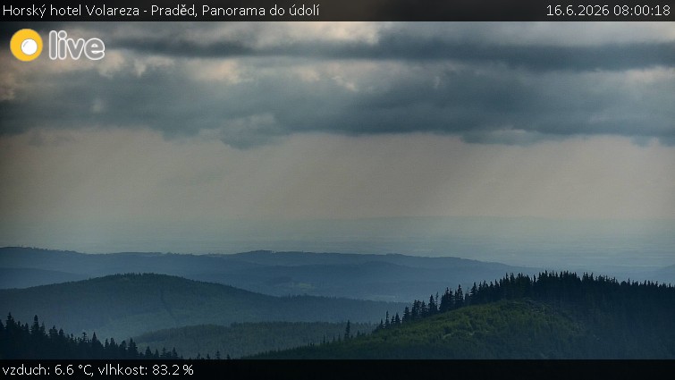 Horský hotel Volareza - Praděd - Panorama do údolí - 16.6.2026 v 08:00