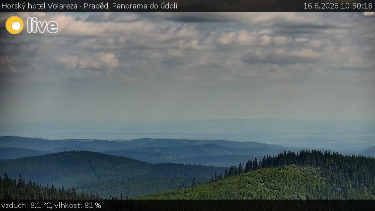 Horský hotel Volareza - Praděd - Panorama do údolí - 16.6.2026 v 10:30