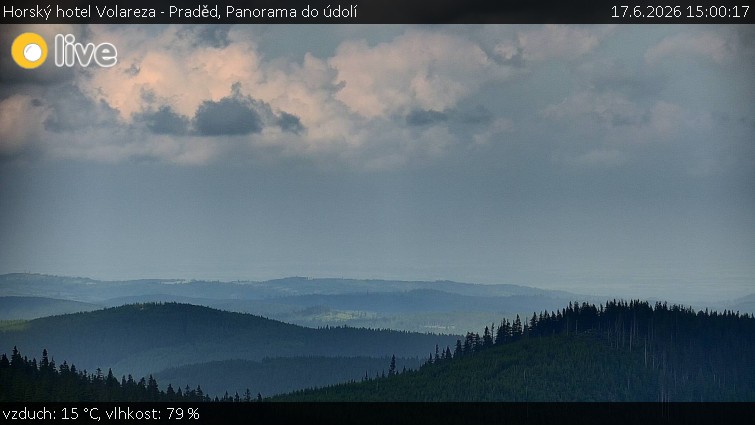 Berghotel Volareza – Praděd - Panorama des Tals - 17.6.2026 v 15:00