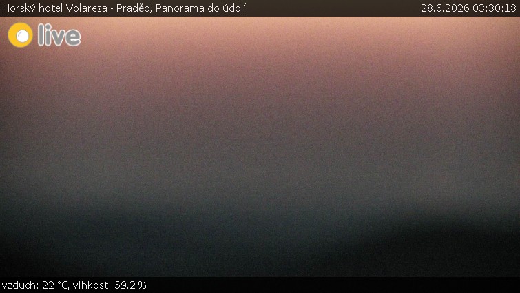 Horský hotel Volareza - Praděd - Panorama do údolí - 28.6.2026 v 03:30