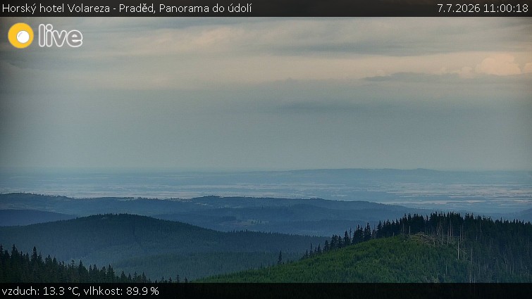 Horský hotel Volareza - Praděd - Panorama do údolí - 7.7.2026 v 11:00
