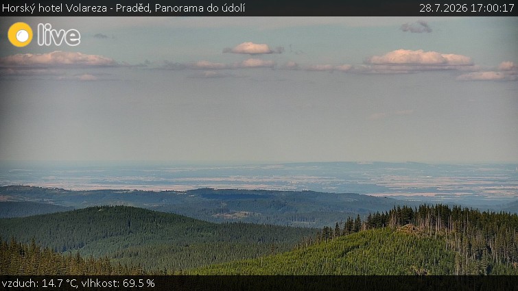 Horský hotel Volareza - Praděd - Panorama do údolí - 28.7.2026 v 17:00