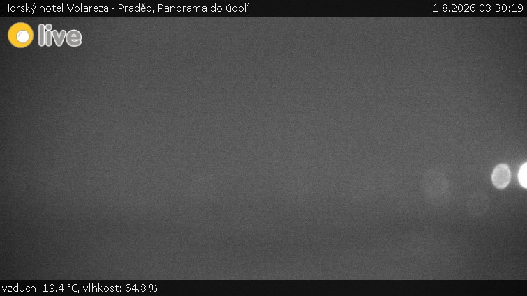 Horský hotel Volareza - Praděd - Panorama do údolí - 1.8.2026 v 03:30