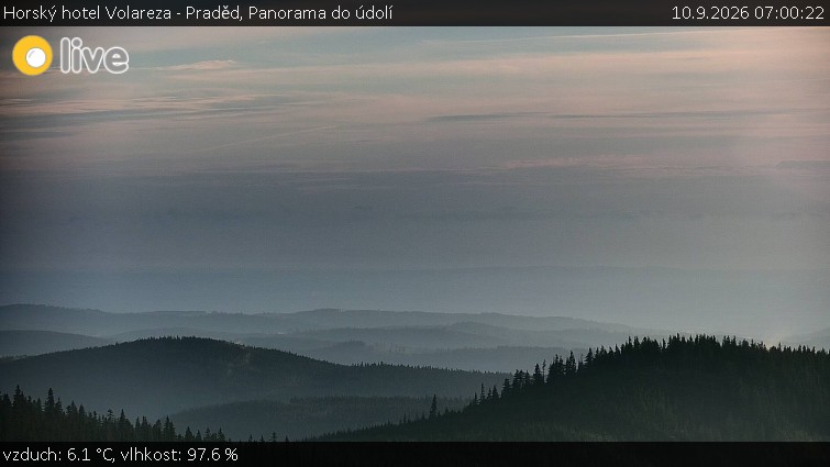 Horský hotel Volareza - Praděd - Panorama do údolí - 10.9.2026 v 07:00