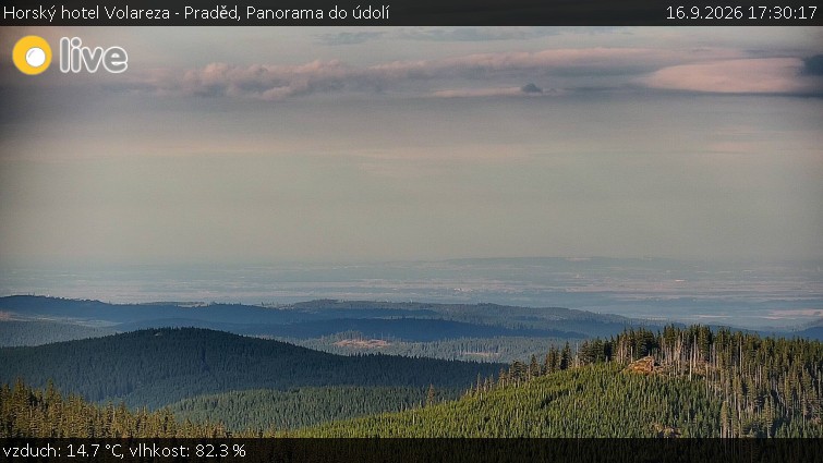 Horský hotel Volareza - Praděd - Panorama do údolí - 16.9.2026 v 17:30
