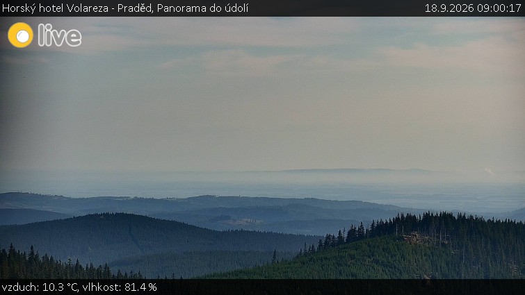 Horský hotel Volareza - Praděd - Panorama do údolí - 18.9.2026 v 09:00