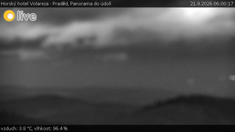 Horský hotel Volareza - Praděd - Panorama do údolí - 21.9.2026 v 06:00