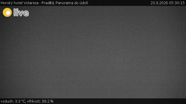 Horský hotel Volareza - Praděd - Panorama do údolí - 23.9.2026 v 05:30